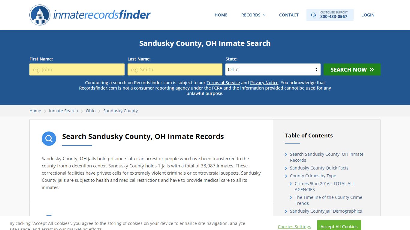 Sandusky County, OH Inmate Lookup & Jail Records Online