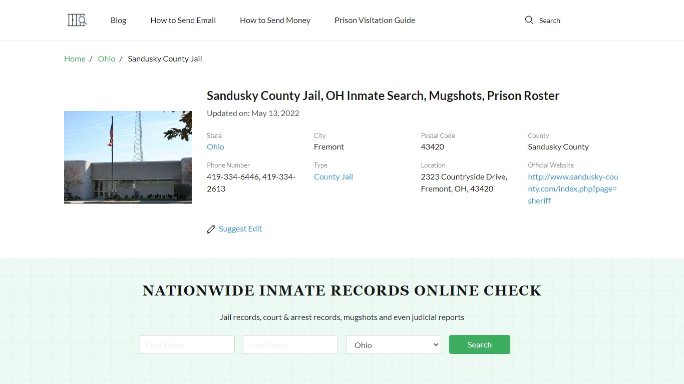 Sandusky County Jail, OH Inmate Search, Mugshots, Prison ...